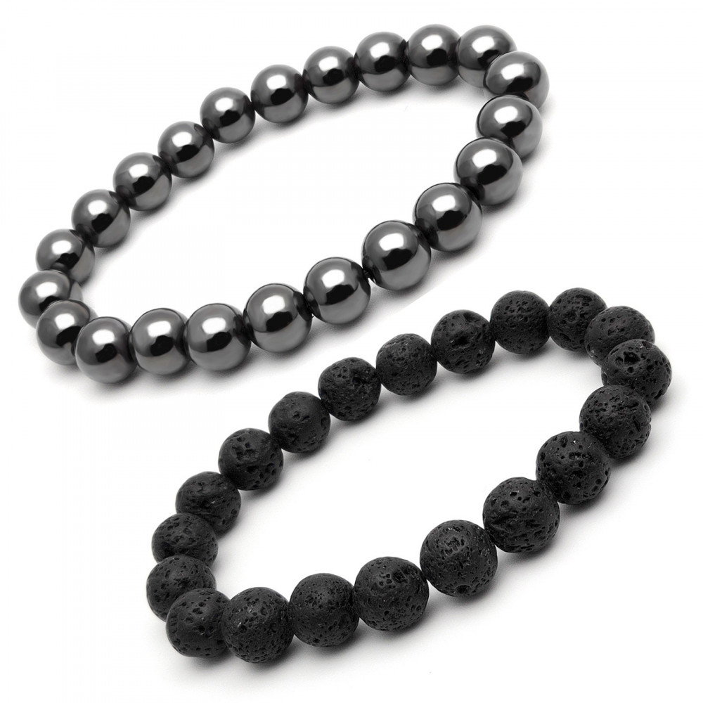 Volcanic rock hot sale bead bracelet